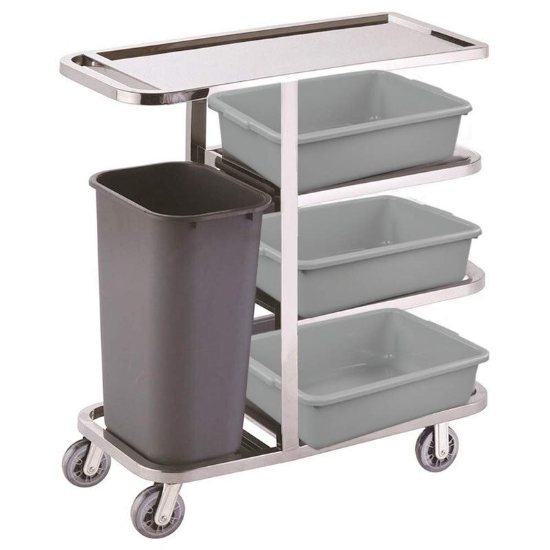 Anbers 13L/Grey Plastic Commercial Bus Box, Wash Tub Basin, 4 Packs - Image 4
